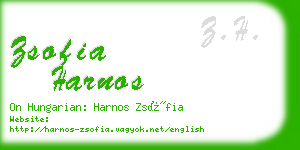 zsofia harnos business card